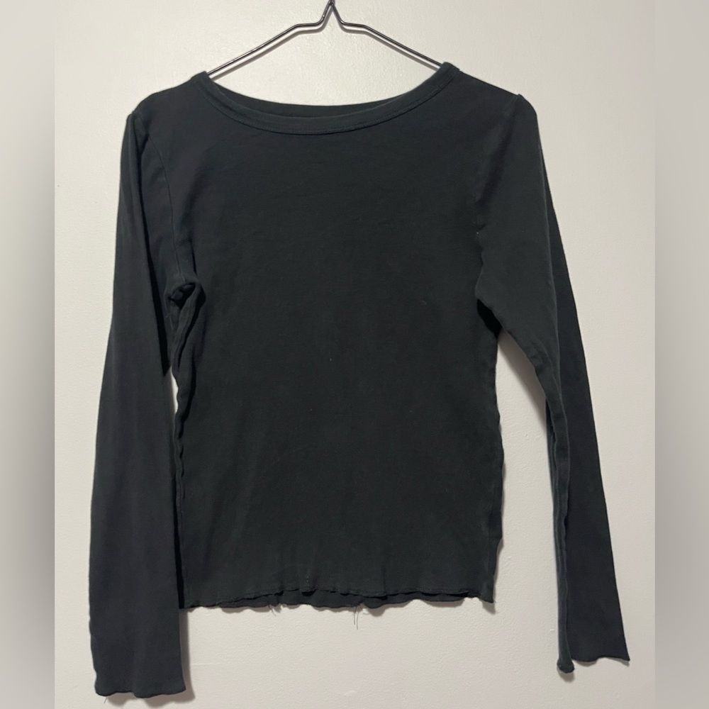 Wild Fabel Black Long Sleeve Size Small Top